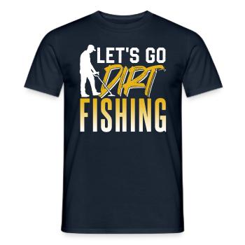 Allons à la pêche à la terre Détection de métaux - T-shirt homme - marine - Devant - AI Model Male 178 light (178cm)