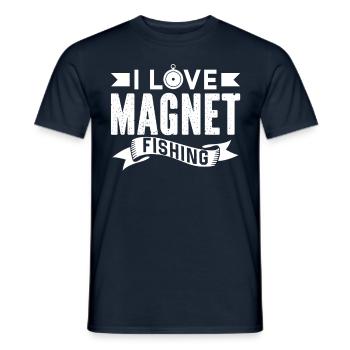 J’adore la pêche magnétique magnétique - T-shirt homme - marine - Devant - AI Model Male 178 light (178cm)