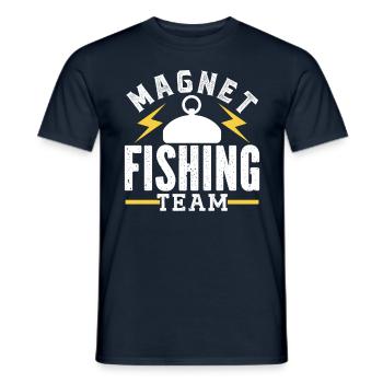 Magnet Fishing Team Magnet Fishing Magnet Pêcheurs - T-shirt homme - marine - Devant - AI Model Male 178 light (178cm)