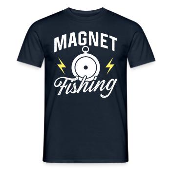 Magnetfischen Magnetfischer Magnet - Männer T-Shirt - Navy - Vorne - AI Model Male 178 light (178cm)