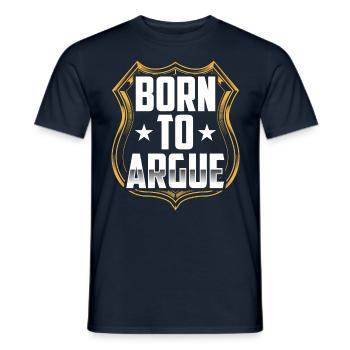 Né pour argumenter avocat - T-shirt homme - marine - Devant - AI Model Male 178 light (178cm)