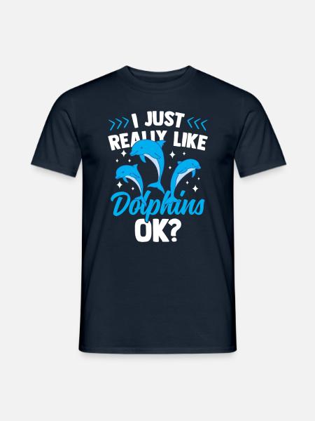 J’aime les dauphins juste beaucoup dauphins dauphin - T-shirt homme - marine