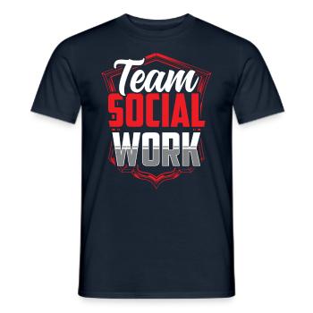 Social Work Team Social Work Social Workers - Men's T-Shirt - navy - Front - AI Model Male 178 light (178cm)
