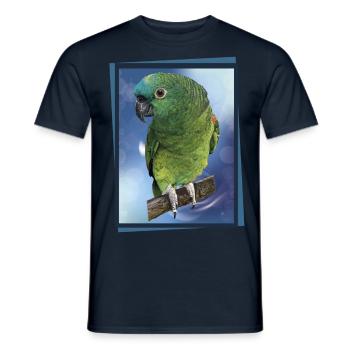 Die Blaustirnamazone - Männer T-Shirt - Navy - Vorne - AI Model Male 178 light (178cm)