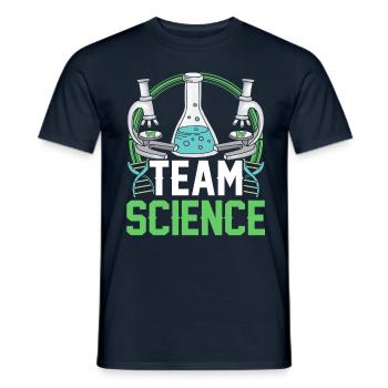 Équipe Science Scientifiques Dictons scientifiques - T-shirt homme - marine - Devant - AI Model Male 178 light (178cm)