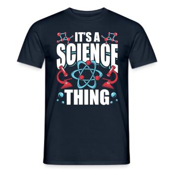 Est une chose scientifique scientifique - T-shirt homme - marine - Devant - AI Model Male 178 light (178cm)