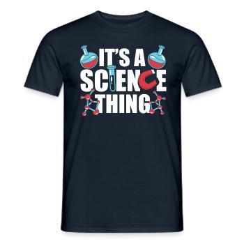 Est une chose scientifique scientifique - T-shirt homme - marine - Devant - AI Model Male 178 light (178cm)