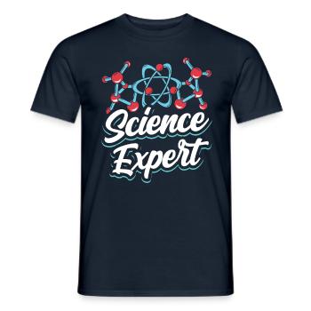 Scientific Expert Science Science - Men's T-Shirt - navy - Front - AI Model Male 178 light (178cm)
