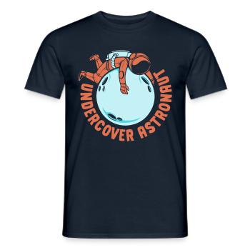 Undercover Astronaut Space Astronomy Rocket - Men's T-Shirt - navy - Front - AI Model Male 178 light (178cm)