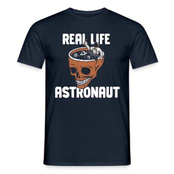 Real Life Astronaut Astronomie Weltraum Rakete - Männer T-Shirt - Navy - Vorne - AI Model Male 178 light (178cm)