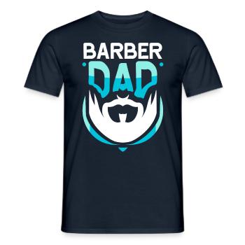 Barbier Papa Barbershop Profession Barbier Barbier - T-shirt homme - marine - Devant - AI Model Male 178 light (178cm)
