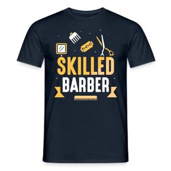 Barbier formé Barbier Barbershop Barbershop - T-shirt homme - marine - Devant - AI Model Male 178 light (178cm)