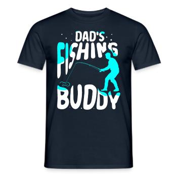 Dad's Fishing Buddy Fishing Fishing Fishing Friend - Men's T-Shirt - navy - Front - AI Model Male 178 light (178cm)