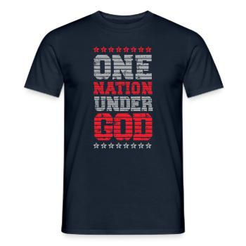Une nation sous Dieu Américains Amérique États-Unis États-Unis - T-shirt homme - marine - Devant - AI Model Male 178 light (178cm)