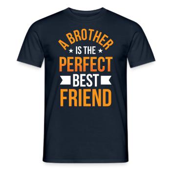 Un frère est le meilleur ami parfait frères - T-shirt homme - marine - Devant - AI Model Male 178 light (178cm)