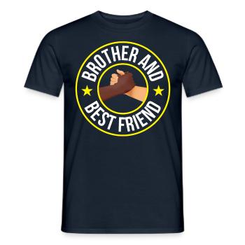 Brother and best friend Schwarz brothers team - Men's T-Shirt - navy - Front - AI Model Male 178 light (178cm)