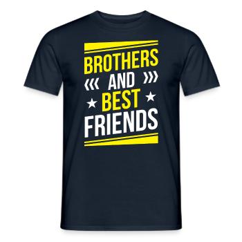 Brüder Und Beste Freunde Bruder Freund Team - Männer T-Shirt - Navy - Vorne - AI Model Male 178 light (178cm)