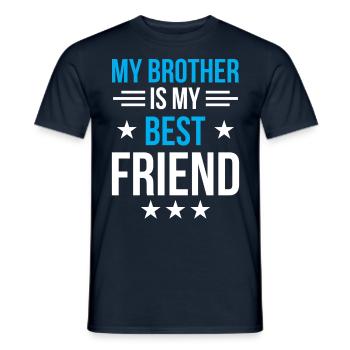 Mon frère est mon meilleur ami les frères de l’équipe - T-shirt homme - marine - Devant - AI Model Male 178 light (178cm)