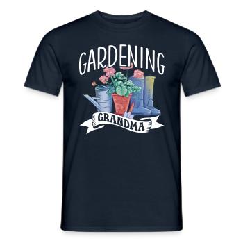 Gartenarbeit Oma Großmutter Gärtnerin Garten - Männer T-Shirt - Navy - Vorne - AI Model Male 178 light (178cm)