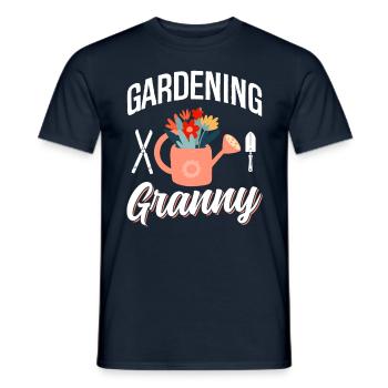 Gartenarbeit Oma Gärtnerin Garten Großmutter - Männer T-Shirt - Navy - Vorne - AI Model Male 178 light (178cm)