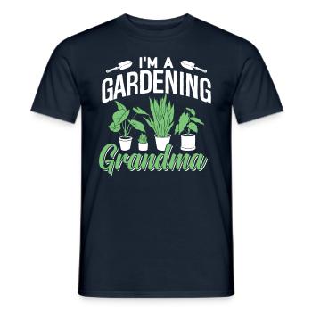 Ich Bin Eine Gärtnernde Oma Großmutter Garten - Männer T-Shirt - Navy - Vorne - AI Model Male 178 light (178cm)