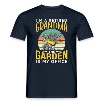 Ich Bin Eine Großmutter Im Ruhestand Oma Garten - Männer T-Shirt - Navy - Vorne - AI Model Male 178 light (178cm)