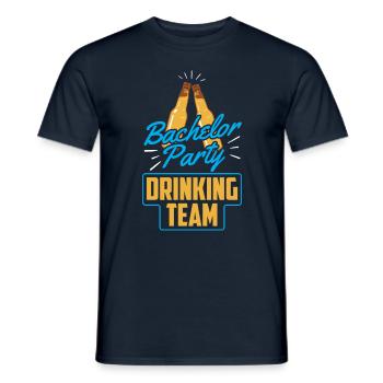Junggesellenabschied Trinkteam Trinken Team Braut - Männer T-Shirt - Navy - Vorne - AI Model Male 178 light (178cm)