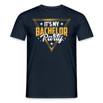 C’est mon enterrement de vie de garçon célibataire - T-shirt homme - marine - Devant - AI Model Male 178 light (178cm)