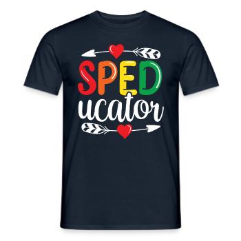 Sped-Ucator Profession Special Education Special Education Special Education - Men's T-Shirt - navy - Front - AI Model Male 178 light (178cm)
