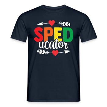 Speducator Special Education Special Education Teacher - Men's T-Shirt - navy - Front - AI Model Male 178 light (178cm)
