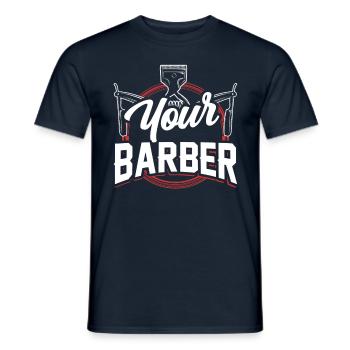 Dein Barbier Beruf Barber Barbershop Barbiere - Männer T-Shirt - Navy - Vorne - AI Model Male 178 light (178cm)