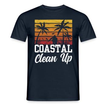 Coastal Cleanup Beach Clean Up Beach - Men's T-Shirt - navy - Front - AI Model Male 178 light (178cm)