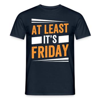 Au moins, c’est finalement sarcastique vendredi - T-shirt homme - marine - Devant - AI Model Male 178 light (178cm)