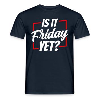 Est-ce déjà vendredi? Le vendredi week-end enfin - T-shirt homme - marine - Devant - AI Model Male 178 light (178cm)