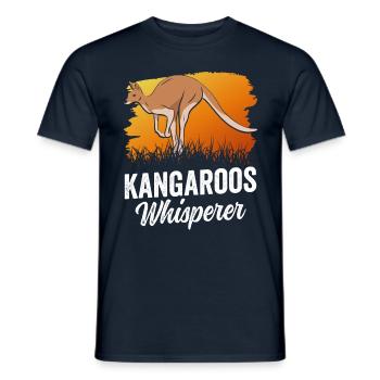 Kangaroo Whisperer Kangaroo Kangaroo Animal - Men's T-Shirt - navy - Front - AI Model Male 178 light (178cm)
