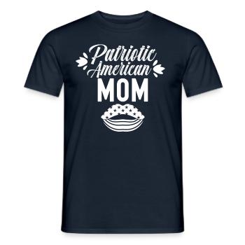 Patriotic American Mother USA Patriot US - T-shirt homme - marine - Devant - AI Model Male 178 light (178cm)
