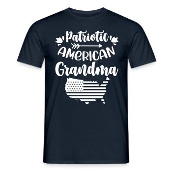 Patriotic American Grandmother US Patriot - Men's T-Shirt - navy - Front - AI Model Male 178 light (178cm)