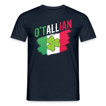 O'tallian Irish Ireland St. Patrick's Day Irish - Men's T-Shirt - navy - Front - AI Model Male 178 light (178cm)