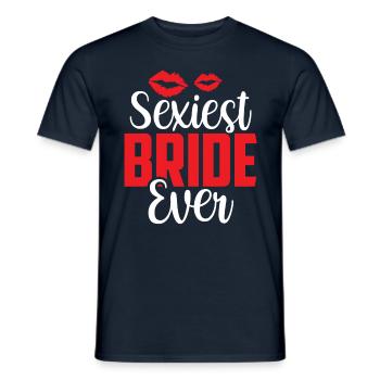 La mariée la plus sexy jamais épousée des mariées - T-shirt homme - marine - Devant - AI Model Male 178 light (178cm)