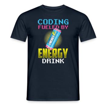 Programmation avec le code de codage Energydrinks Coder - T-shirt homme - marine - Devant - AI Model Male 178 light (178cm)