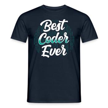 Meilleur programmeur de code de code jamais Coder - T-shirt homme - marine - Devant - AI Model Male 178 light (178cm)
