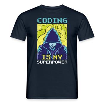 Coding Ist Meine Superkraft Coder Programmierer - Männer T-Shirt - Navy - Vorne - AI Model Male 178 light (178cm)