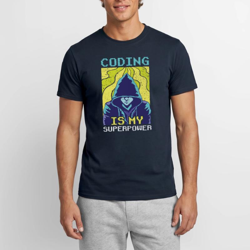 Le codage est mon programmeur codeur superpuissant T-shirt homme