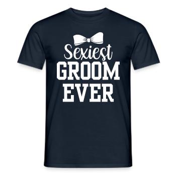 Sexy Groom Party Dictons Mariage Mariage - T-shirt homme - marine - Devant - AI Model Male 178 light (178cm)