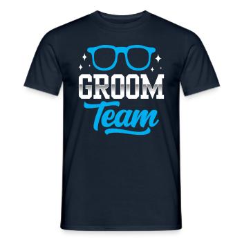 Groom Team Party Wedding Sayings - Men's T-Shirt - navy - Front - AI Model Male 178 light (178cm)
