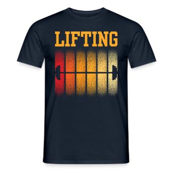 Lifting Workout Weightlifting Weightlifting Gym - Men's T-Shirt - navy - Front - AI Model Male 178 light (178cm)
