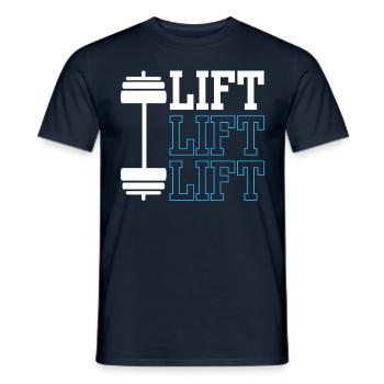 Lift Workout Gewichtheber Gym Gewichtheben - Männer T-Shirt - Navy - Vorne - AI Model Male 178 light (178cm)