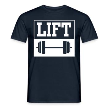Lift Workout Gym Haltérophilie Haltérophilie - T-shirt homme - marine - Devant - AI Model Male 178 light (178cm)