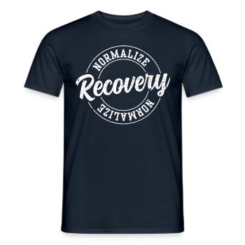 Restore Normalize Recovery Recovery - Men's T-Shirt - navy - Front - AI Model Male 178 light (178cm)