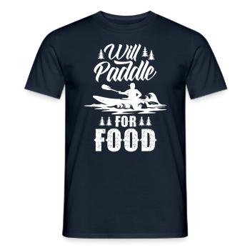 Pagayer pour la nourriture Kayak Kayak Kayak Passe-temps - T-shirt homme - marine - Devant - AI Model Male 178 light (178cm)